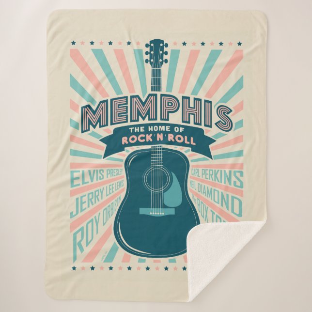 Memphis, TN: Gitarrenserie | Rock-N-Roll Sherpadecke (Vorderseite)