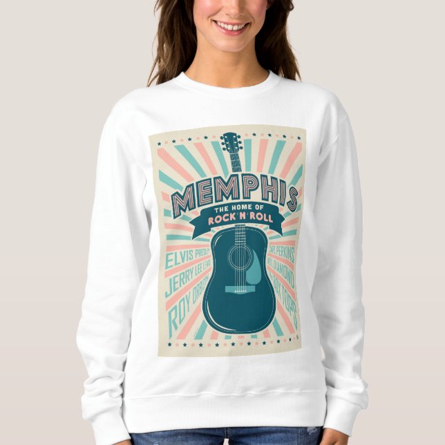 Memphis, TN: Gitarrenserie | Rock-N-Roll Sweatshirt (Vorderseite)
