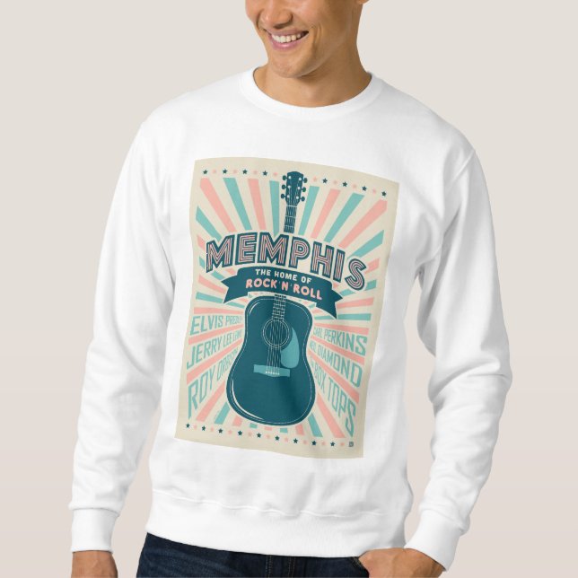 Memphis, TN: Gitarrenserie | Rock-N-Roll Sweatshirt (Vorderseite)