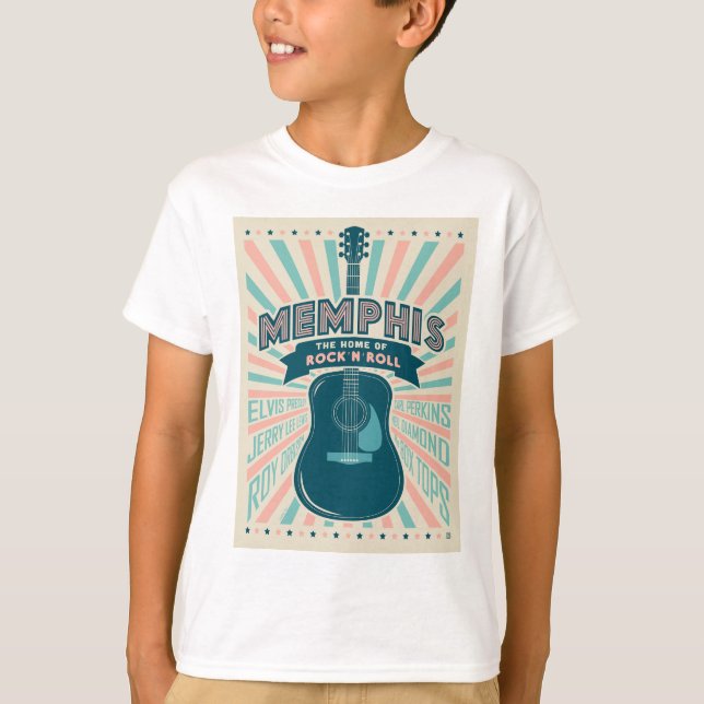 Memphis, TN: Gitarrenserie | Rock-N-Roll T-Shirt (Vorderseite)