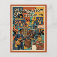 Memphis TN Grüße Retro-Musik-Vibe