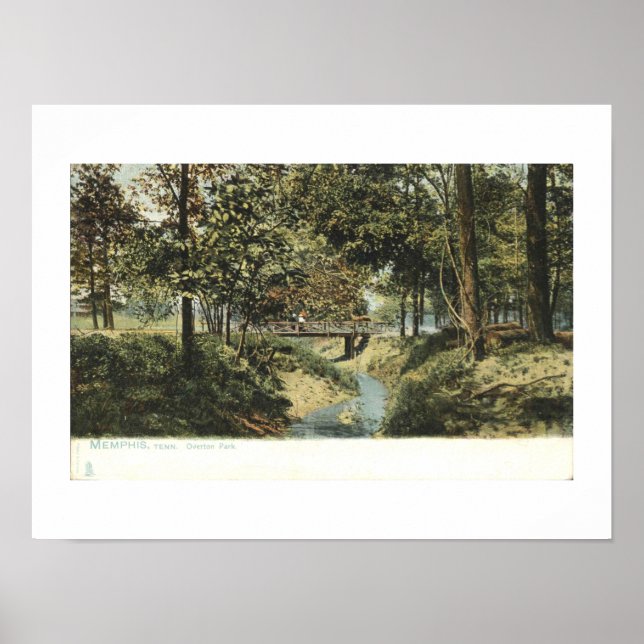 Memphis TN, Overton Park 1905 Vintag Inspiriert Poster (Vorne)