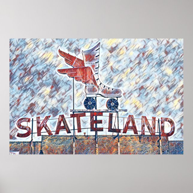 Memphis, TN Skateland-Malerei Poster (Vorne)