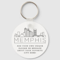 Memphis, TN Stylized Skyline | Benutzerdefinierter