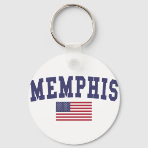 Memphis US-Flagge Schlüsselanhänger