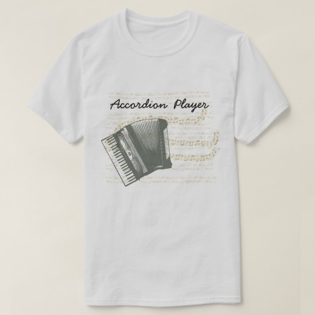 Men Accordion Player T - Shirt (Design vorne)