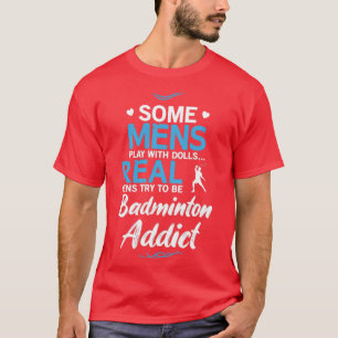 Men Badminton rät witziges Design für T-Shirt