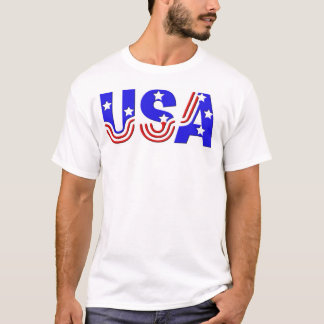Men Basic T-Shirt - USA in Stars & Stripes