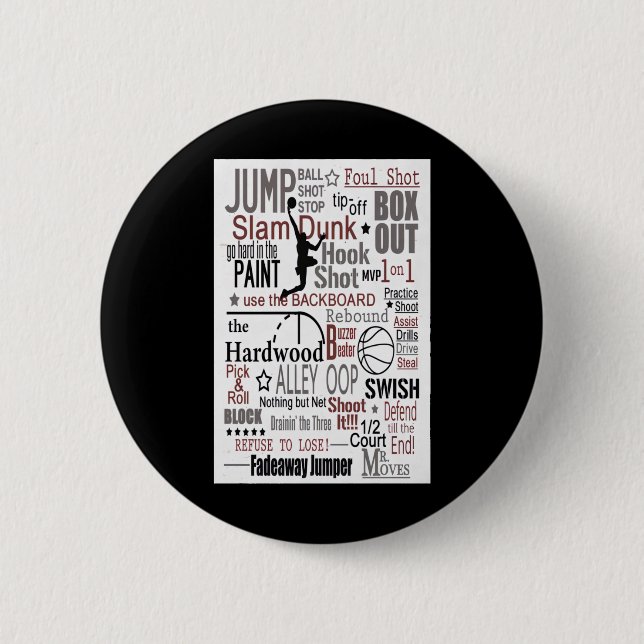 Men Basketball Player - Basketball Jump Ball Shot Button (Vorderseite)