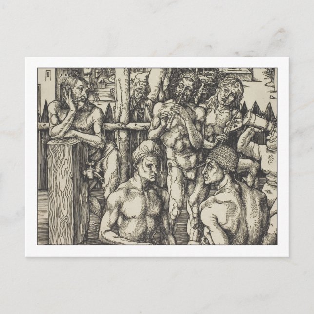 Men Bath von Albrecht Durer Postkarte (Vorderseite)