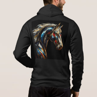 Men Bella+Leinwand Full-Zip - Abstrakt 18 Stunden Hoodie