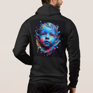 Men Bella+Leinwand Full-Zip - Abstrakt 20 Stunden Hoodie