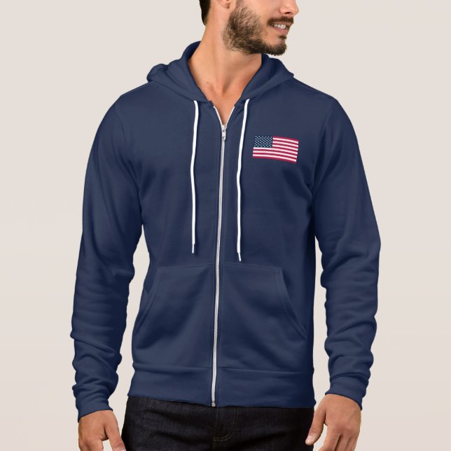 Men Bella+Leinwand Full-Zip Hoodie USA (Vorderseite)