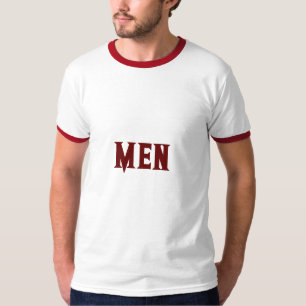 Men Benutzerdefinierter Text Dunkelrot Farbe Männe T-Shirt