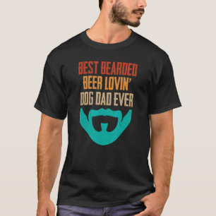 Men Best Bartbeer Lovin Dog Vater Retro Vintag T-Shirt