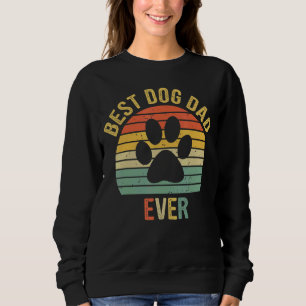 Men Best Hund Vater je Vintag Retro Vatertag Bes Sweatshirt