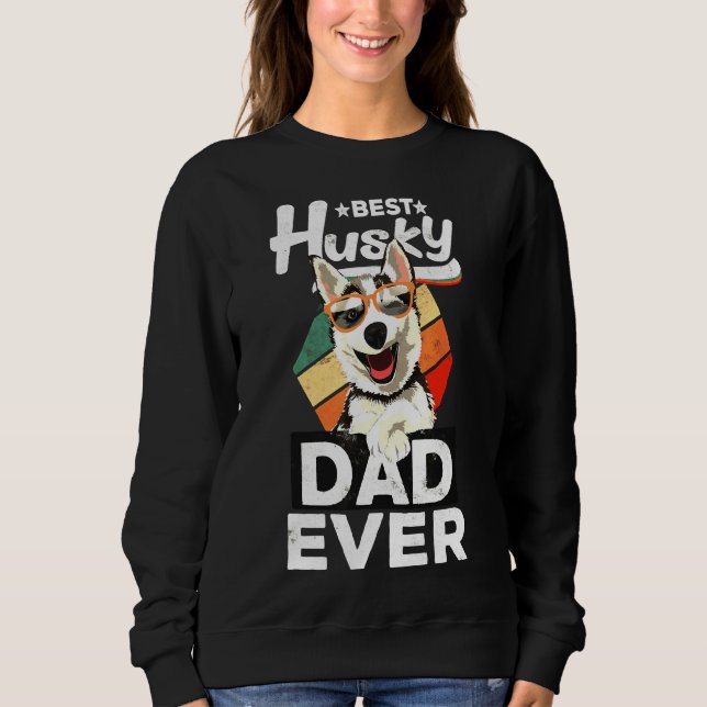 Men Best Husky Vater je Sweatshirt (Vorderseite)