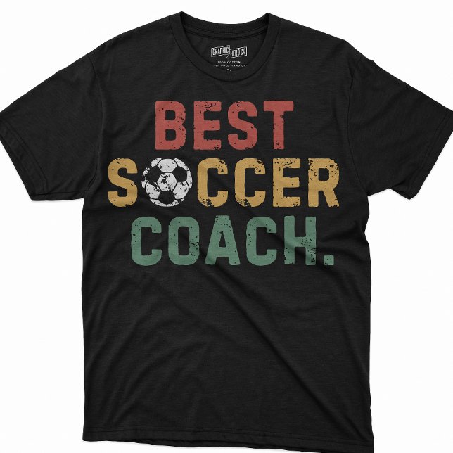 Men Best Soccer Coach Lustige Sprüche Vater Geburt T-Shirt (Von Creator hochgeladen)