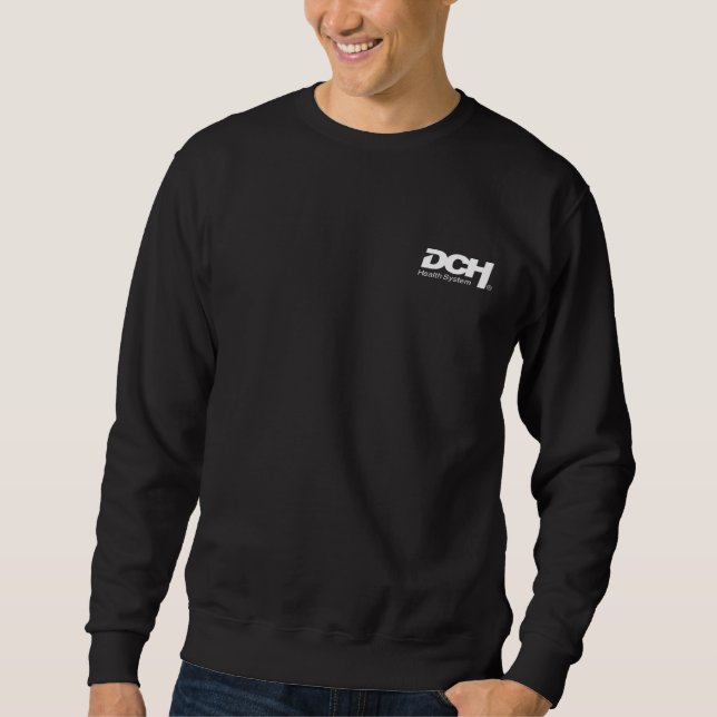 Men - Black - Sweater - DCH White Logo Sweatshirt (Vorderseite)