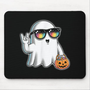 Men Boys Girls Ghost Boo Rock Pumpkin Hallow Mousepad