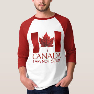 Men Canada Flag Baseball Jersey Sorry Shirt