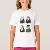 MEN CATS Girls' Basic T - Shirt