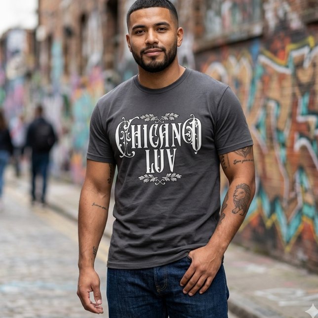 Men Chicano Liebe Individuelle Name T-Shirt (Von Creator hochgeladen)