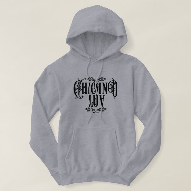 Men Chicano Liebe Pullover Hoodie grau (Design vorne)
