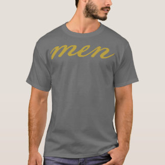 Men Christmas Geschenk Minimale Typografie Gold Sc T-Shirt
