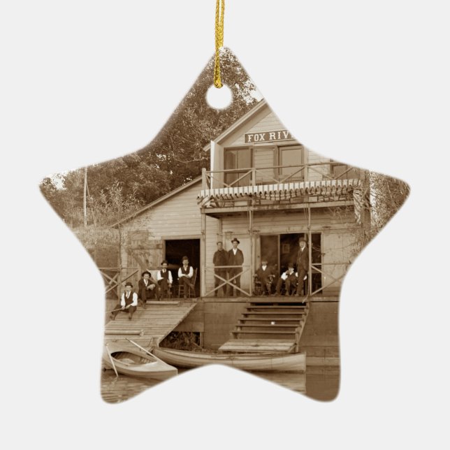 Men Club Fox River Club Angeln Elgin Keramik Ornament (Vorne)