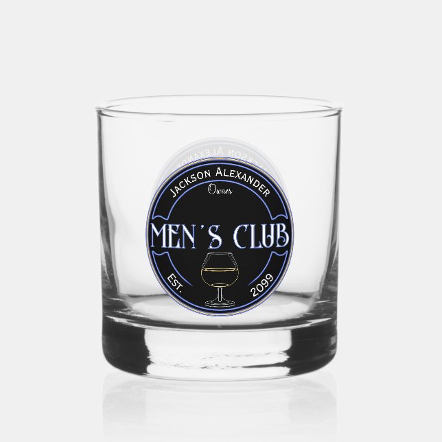 Men Club Man Cave Trinkbehälter Rocks Whiskyglas (Vorderseite)