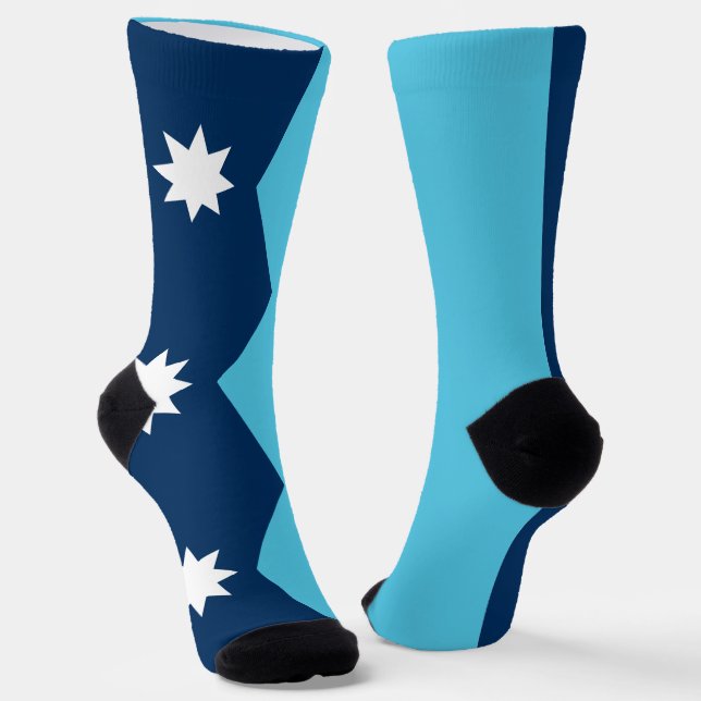 Men Crew Socken mit Fahne von Minnesota, USA (Gewinkelt)