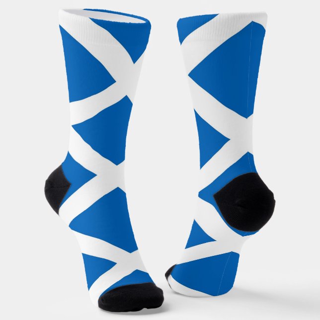 Men Crew Socken mit Flagge von Schottland, Großbri (Gewinkelt)