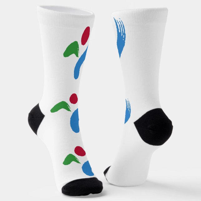 Men crew socks with flag of Seoul, South Korea  Socken (Gewinkelt)