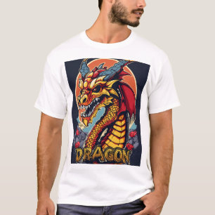 "Men Dragon T - Shirt - Majestic Fire Breathing