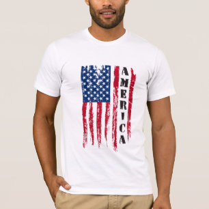 Men Flag USA T - Shirt