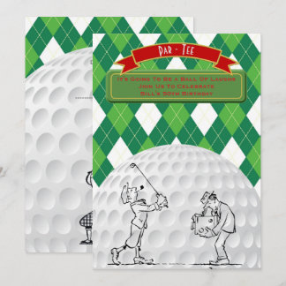 Men Funny GOLF Geburtstagseinladungen - Vintag Einladung