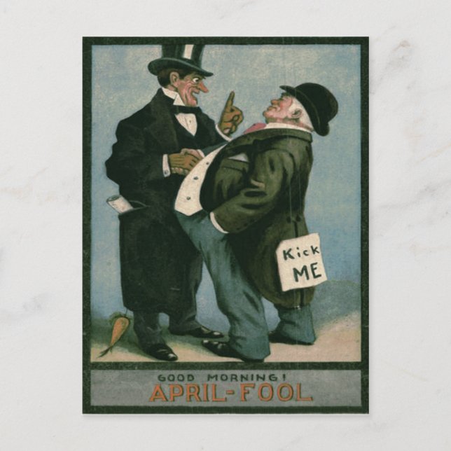 Men Gentlemen Prank Joke Carrot Postkarte (Vorderseite)