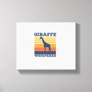Men Giraffe Whisperer Retro African Animal Vintag Leinwanddruck