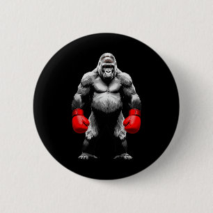 Men Gorilla Fighter Boxer Kunst Funny Animal Boxin Button