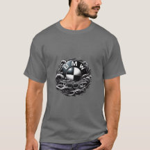 Men Gray BMW T - Shirt - Aggressiver Rauch Art Car