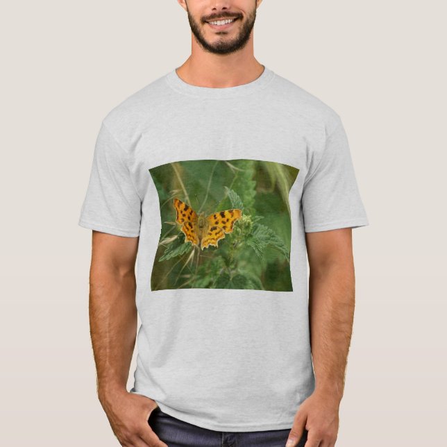 Men Gray Butterfly T-Shirt (Vorderseite)