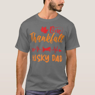 Men Heartbeat Erntedank One Dankbarkeit Husky Vate T-Shirt