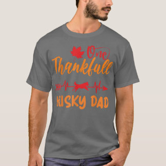 Men Heartbeat Erntedank One Dankbarkeit Husky Vate T-Shirt