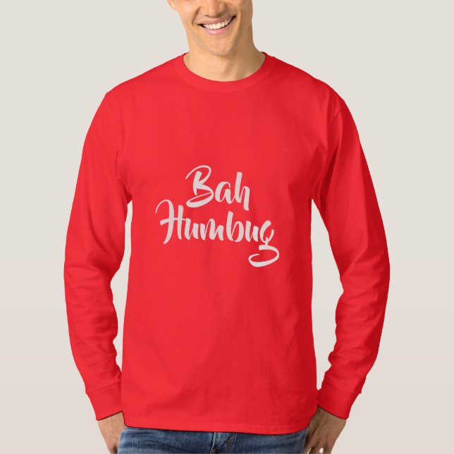 Men Holiday T - Shirt Bah Humbug (Vorderseite)