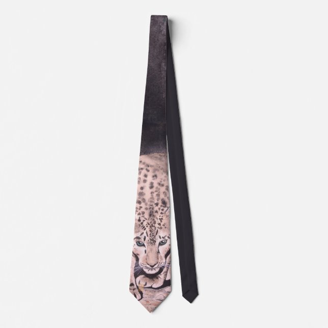 Men Leopard Neck Tie Krawatte (Vorderseite)