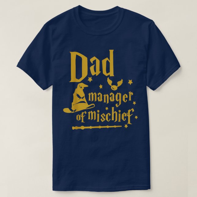 Men Magical Vater Manager des Mischief Vathers Day T-Shirt (Design vorne)