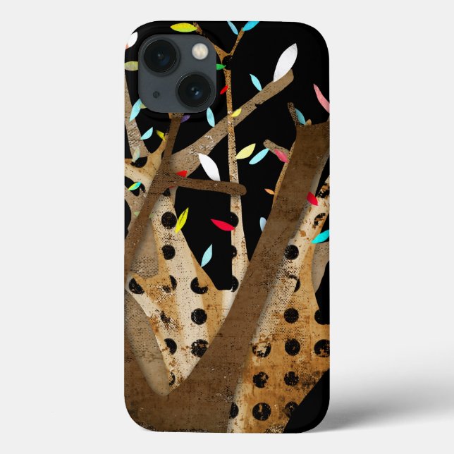 Men Man Grungy Tree Fun Blätter Case-Mate iPhone Hülle (Rückseite)