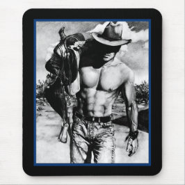 Men Masculine Fine Art Cool Alpha Cowboy Mousepad