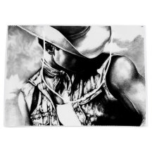 Men Masculine Manly Cool Cowboy Holzkohle Zeichnen
